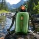 Эко-бутылка для воды 750 мл зеленая, BPA-free с ремешком и мерной шкалой - изображение 7