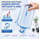 Еко-пляшка для води 750 мл блакитна, BPA-free з ремінцем та мірною шкалою - зображення 7