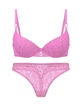 Комплект белья Victoria's Secret бюст и трусики тонг 1160873488 (Розовый 38C/XL) - изображение 1