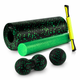 Масажний набір PowerPlay PP_4015 EPP Foam Roller Set 4in1 (2-ва роли + 2-ва м'ячі) Чорно-зелений - изображение 11