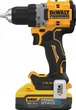 Дриль-шурупокрут акумуляторний DeWalt 18V POWERSTACK з 2 акумуляторами 5 Ah (DCD800H2T-QW) - зображення 1