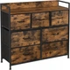 Komoda ModernHome by Multistore do sypialni salonu przedpokoju 7 szuflad rustykalny Brąz (5903332070589) - obraz 1