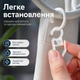 Крючки на кольца для штор прозрачные 100шт BRS - изображение 5