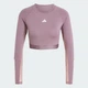 Женский лонгслив Hyperglam Training Crop adidas IX3244 (2XL) фиолетовый (4067893026285) - изображение 6