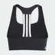 Женское спортивное бра Powerimpact Training Medium-Support 3-Stripes adidas IQ3369 (S (A-B)) черный (4066766936041) - изображение 2