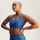 Женский спортивный бра со средней поддержкой adidas by Stella McCartney TruePurpose Power Impact Printed Training adidas JF8482 (2XS (C-D)) синий (4067905684120) - изображение 5