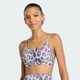 Женское бра Optime Essentials Workout Leopard Light Support adidas KA6345 (XS) фиолетовый (4068822084345) - изображение 4