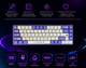 Игровая механическая клавиатура AJAZZ AK680 White-Purple c подсветкой, красные переключатели 68клавиш, Hot Swap - изображение 6