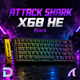 Игровая клавиатура ATTACK SHARK X68 HE Black Магнитные свечи - изображение 2