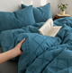 Комплект постельного белья Ecotton Полуторный 150х215 см Green Полисатин (24558_000) - изображение 1
