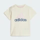Детский комплект: шорты и футболка Essentials Organic Cotton adidas IS2513 (80) бежевый (4067887520126) - изображение 3