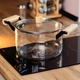 Стеклянная кастрюля 3.5 л с крышкой прозрачная кухонная посуда из боросиликатного стекла для готовки блюд HP-34-108 - изображение 2