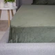 Простирадло двоспальне на резинці велюр Velour 200 г/м², 160×200 см, борт 25 см, темно-зелене, ТЕП (2-04756_33920) - зображення 5