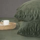 Простирадло двоспальне на резинці велюр Velour 200 г/м², 160×200 см, борт 25 см, темно-зелене, ТЕП (2-04756_33920) - зображення 6
