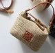Сумка жіноча Loewe Anagram Raffia Mini бежева (089) - изображение 1