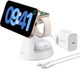 Зарядний пристрій Anker MagGo Wireless Charging Station 3-in-1 15W White - зображення 1