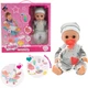 Lalka bobas Askato Tosia z wanienką w szaro-niebieskim ubranku 30 cm (126265) - obraz 1