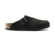 Замшевые мужские сабо /клоги Birkenstock Boston Soft Footbed 0660471 regular 44 черные - изображение 4