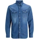 Сорочка з довгим рукавом JJESHERIDAN SHIRT L/S NOOS Jack & Jones 12138115-Medium Blue Denim L Синій (5713734696672) - изображение 7