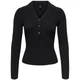 Поло ONLMILA LS RIB POLO PULLOVER CS KNT ONLY 15368861-Black L Чорний (5715829620517) - изображение 6