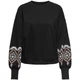 Світшот ONLBROOKE L/S O-NECK FLOWER SWT NOOS ONLY 15216364-Black L Чорний (5715732997898) - изображение 6