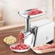 Электрическая мясорубка Hoffmans HM-280 Шнековая электромясорубка 2000W домашняя кухонная мясорубка для фарша Белая - изображение 2
