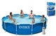 Высокий каркасный бассейн Intex 28212 + фильтр-насос, круглый, диаметр 366 см, высота 76 см, материал: трехслойный ПВХ, оцинкованные стальные трубы, голубой - изображение 1