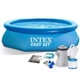 Надувной круглый бассейн Intex Easy Set 28122, 305х76 см, для семейного отдыха, на 3854 л, из качественного ПВХ, трехслойный, с фильтр-насосом, голубой - изображение 2