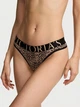 Жіночі трусики стрінги Victoria's Secret Exploded Logo Cotton Thong Panty S (Леопардовий принт) - изображение 1