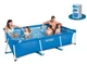 Прямоугольный каркасный бассейн Intex 28271, 260х160х65 см, прочный металлический каркас, трехслойный ПВХ, идеален для всей семьи, голубой - изображение 3
