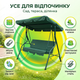 Гойдалка садова Bonro Relax 180х165х110см 3 місця до 200 кг для саду дачі тераси сталева з навісом зелена - зображення 2