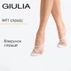 Подследники женские с прозрачными вставками и узором "Сердце" Giulia WF1 CRISTAL 004 36/38 Pink-blushing bride, повседневные хлопковые носки - изображение 1