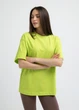 Женская футболка из хлопка oversize Giulia T-SHIRT BASIC 4825/010 L Green-apple, свободная, повседневная оверсайз - изображение 4