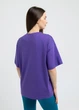 Жіноча футболка з бавовни oversize Giulia T-SHIRT BASIC 4825/010 S Violet, вільна, повсякденна оверсайз - зображення 5