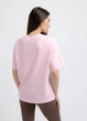 Женская футболка из хлопка oversize Giulia T-SHIRT BASIC 4825/010 S Pink-pale, свободная, повседневная оверсайз - изображение 5