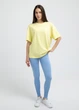 Женская футболка из хлопка oversize Giulia T-SHIRT BASIC 4825/010 L Yellow-lemon, свободная, повседневная оверсайз - изображение 6