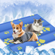 Охлаждающий коврик для собак и кошек GEL Material Summer Pet Cooling Mat, Ukrainian paws, 45х60 см - изображение 1