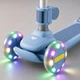 Самокат детский 2в1 KYS-2024 с сидением складной LED колеса музыка Bluetooth ABEC-7 регулируемая высота руля до 60 кг 1.5+ лет голубой - изображение 4
