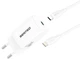 МЗП Senteo S-06L USB-C PD 20W with Lightning-Type-C cable White - зображення 1