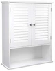 Szafka łazienkowa ModernHome by Multistore wisząca regał komoda z regulowaną półką Biała (5903332078462) - obraz 1
