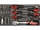 Набор инструментов в металлическом ящике YATO YT-38951 80 предметов 1/4" 1/2" 3 ящика - изображение 5
