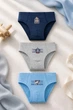 Трусы 3шт слип детские хлопок для мальчика Baykar р 3 122-128 см 5-6 лет арт 3547 Space rocket - изображение 6