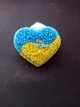 Жіноча прикраса та з бісеру брошка Патріотичне маленьке серце України 5 см - изображение 5