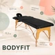 Массажный стол BodyFit 2-секционный 70см деревянный, складной, с аксессуарами, кушетка - Черный - изображение 1