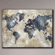 Картина на полотні з картою світу - «Platinum World Map» - 90х120 см - изображение 1