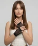 Короткі сіточні мітенки рукавички Honey Fashion Accessories XS/S/M чорний (7-79) - зображення 1