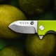 Складной нож WESN MICROBLADE (Титан + Лаймовый G10) 9.5см - изображение 2