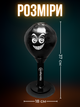 Груша боксерская на стойке для битья настольная антистресс детская боевая бойцовская бокс мяч боксёрская взрослая для скорости удара подростка ребенка надувная пневматическая маленькая на ножке подставке стол каплевидная от стресса Hechpro АНV378 - изображение 5