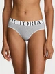 Жіночі трусики-бікіні Victoria's Secret Exploded Logo Cotton Hiphugger Panty M (Сірий) - изображение 1