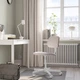 Обертовий стілець, білий/помаранчево-коричневий IKEA BLECKBERGET 305.638.71 - зображення 3